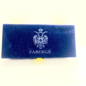 FABERGE Blue Velvet Empty Presentation Box  8 1/4”x 4”x 2 1/4"
